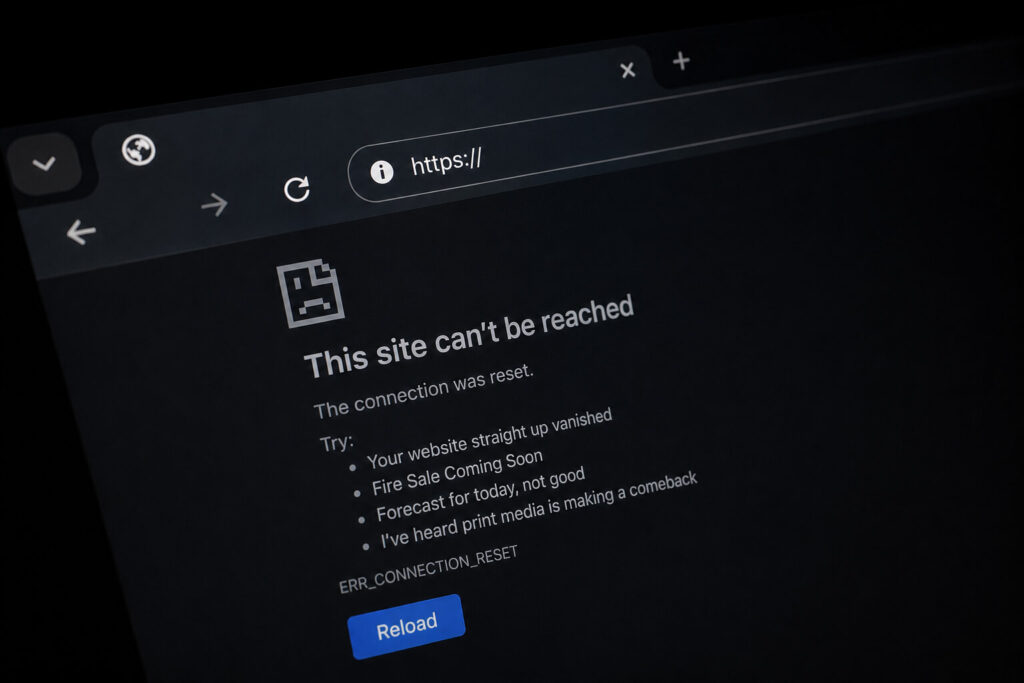 Website Offline Warning page