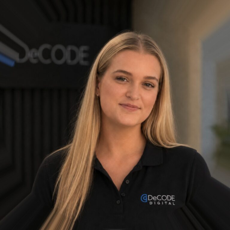 Anna Sadgrove, Marketing Coordinator at DeCODE Digital