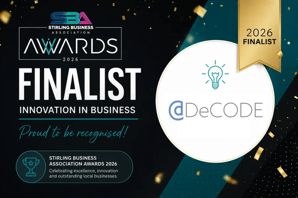 DeCODE SBA Award Finalist Banner