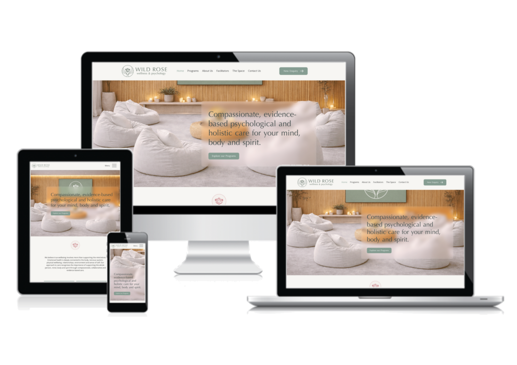 Wild Rose Wellness website built by DeCODE Digital
