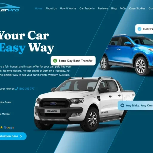 Sell My Car Pro Website Header